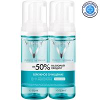 Пенка очищающая Vichy Purete Thermale, придающая сияние коже, 2х150 мл