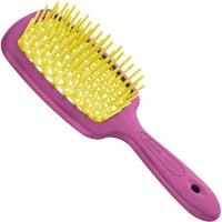 Щетка Janeke Superbrush Small для волос, фуксия с желтым