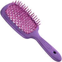 Щетка Janeke Superbrush Small для волос, фиолетовая с фуксией