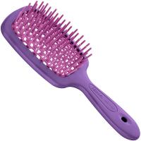 Щетка Janeke Superbrush Small для волос, фиолетовая с фуксией