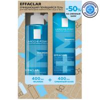 Набор La Roche-Posay Effaclar для жирной кожи лица и тела, гель очищающий, 400 мл + рефил, 400 мл
