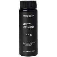 Краситель гелевый Obra Glow Gel Color полуперманентный для волос, 10.0 светлый блонд, 60 мл