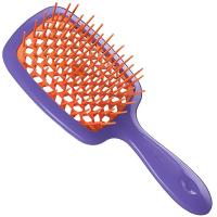 Щетка Janeke Superbrush Small для волос, фиолетово-оранжевая