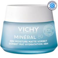 Гель-сорбет матирующий Vichy Mineral 89 с увлажнением 48 часов для жирной и комбинированной кожи, 50 мл