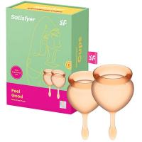 Чаша менструальная Satisfyer Feel Good оранжевая, 2 шт