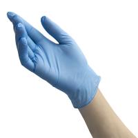 Перчатки нитровиниловые Benovy голубые, размер S, 50 пар