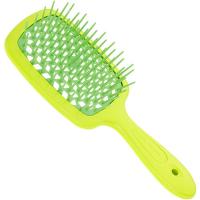 Щетка Janeke Superbrush для волос, желто-зеленая