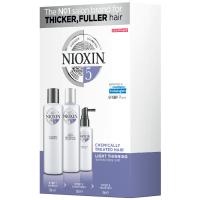 Набор Nioxin Система 5 для химически обработанных с тенденцией к истончению волос, 150 мл + 150 мл + 50 мл