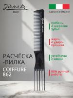 Расческа-вилка Janeke Coiffure 862 для волос, черная