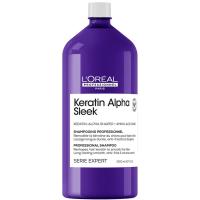 Шампунь бессульфатный L'Oreal Professionnel Serie Expert Keratin Alpha Sleek для непослушных и пористых волос, 1500 мл
