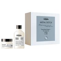 Набор L'Oreal Professionnel Serie Expert Metal Detox для восстановления окрашенных волос, шампунь, 300 мл + маска, 250 мл