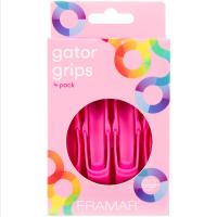 Зажимы Framar Gator Grips Сlips с прорезиненным покрытием, фуксия, 4 шт