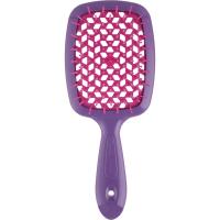 Щетка Janeke Superbrush с закругленными зубчиками, фиолетово-малиновая, 20.3х8.5х3.1 см